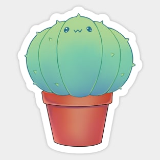 Round cactus in a pot Sticker